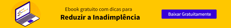 Imagem com o texto "ebook gratuito sobre inadimplência"