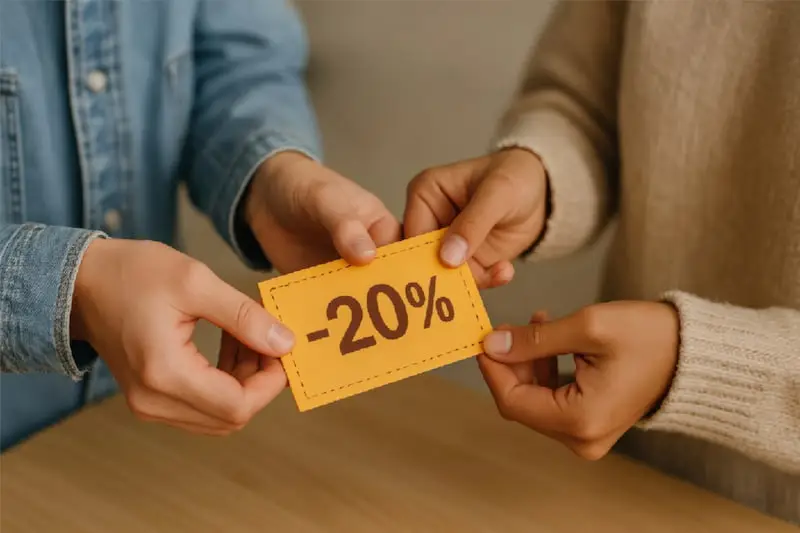Cliente utilizando um cupom de desconto
