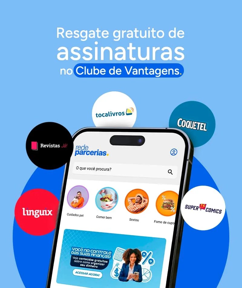 Imagens com assinaturas gratuitas do clube de vantagens Rede Parcerias
